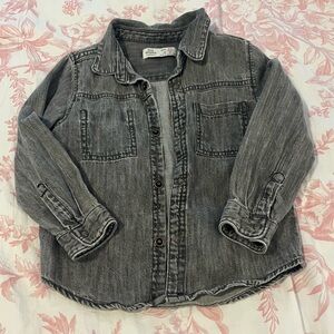 Zara Kids Charcoal Denim Jacket